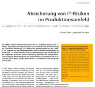 Absicherung von IT-Risiken im Produktionsumfeld