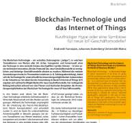 Blockchain-Technologie und das Internet of Things