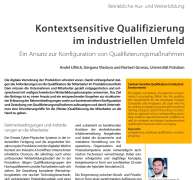 Kontextsensitive Qualifizierung im industriellen Umfeld