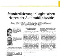 Standardisierung in logistischen Netzen der Automobilindustrie