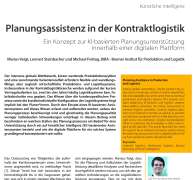 Planning Assistance in Production and Logistics