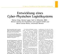 Entwicklung eines Cyber-Physischen Logistiksystems