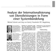 Analyse der Internationalisierung von Dienstleistungen