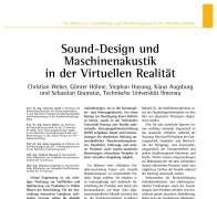 Sound Design and Machine Acoustics in Virtual Reality