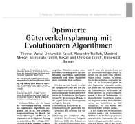 Optimierte Güterverkehrsplanung mit Evolutionären Algorithmen