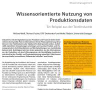 Wissensorientierte Nutzung von Produktionsdaten