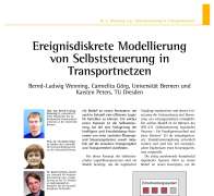 Discrete-Event Modelling of Autonomous Control in Transport Networks