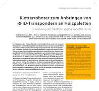 Kletterroboter zum Anbringen von RFID-Transpondern an Holzpaletten