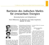 Barrieren des indischen Markts für erneuerbare Energien