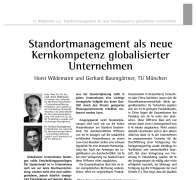 Standortmanagement als neue Kernkompetenz globalisierter Unternehmen