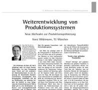 Weiterentwicklung von Produktionssystemen