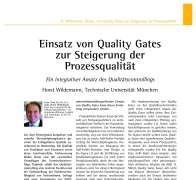 Einsatz von Quality Gates zur Steigerung der Prozessqualität