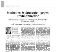 Methoden & Strategien gegen Produktpiraterie