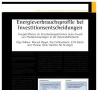 Energieverbrauchsprofile bei Investitionsentscheidungen