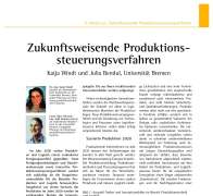 Advanced Production Control for Machine Concepts