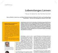 Lebenslanges Lernen Neue Ansätze für die Textilwirtschaft