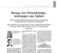 Bezug von Entwicklungsleistungen aus Indien