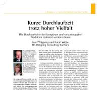 Kurze Durchlaufzeit trotz hoher Vielfalt