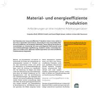 Material- und energieeffiziente Produktion