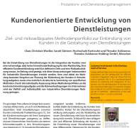 Kundenorientierte Entwicklung von Dienstleistungen