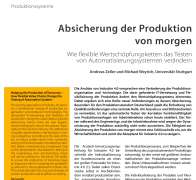 Absicherung der Produktion von morgen