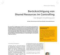 Berücksichtigung von Shared Resources im Controlling