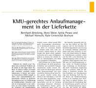 KMU-gerechtes Anlaufmanagement in der Lieferkette