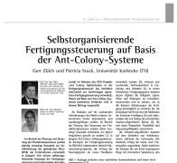 Selbstorganisierende Fertigungssteuerung auf Basis der Ant-Colony-Systeme