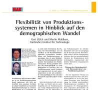 Flexibilität von Produktionssystemen in Hinblick auf den demographischen Wandel
